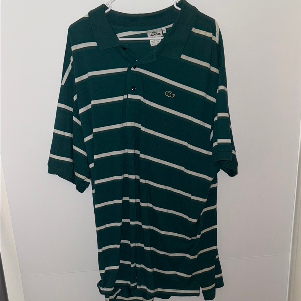 Lacoste Teal Polo with White Accents